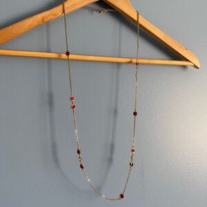 Banana Republic Gold and Red Necklace